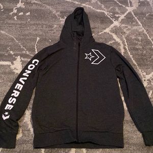 Black Converse Zip Up Jacket (Size XL Boys)